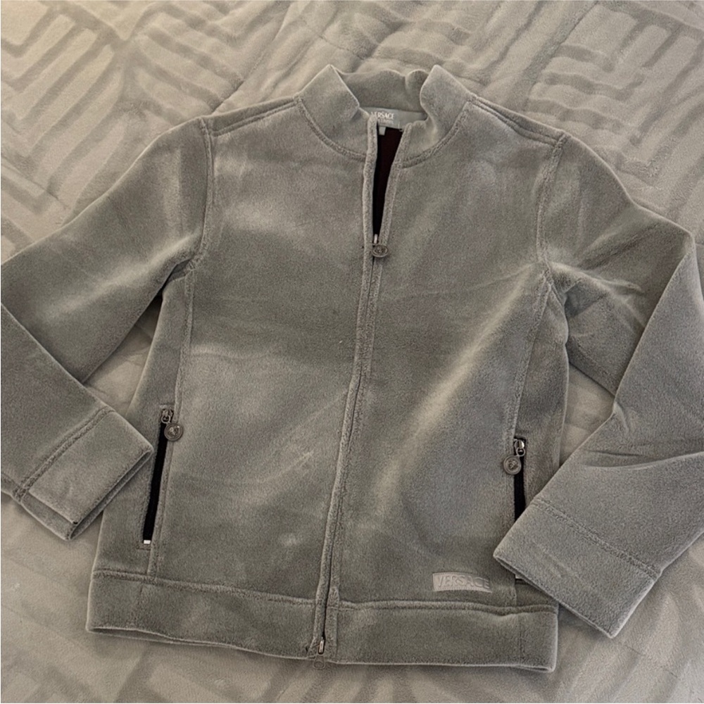 Versace Grey Fleece Zip Jacket
